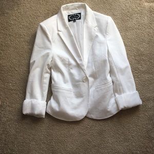 White casual blazer